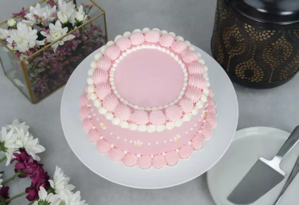Vintage Pastel Pink Cake
