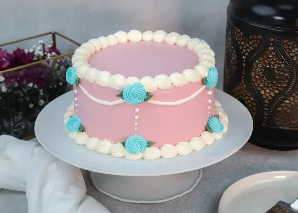 Blue Flower Vintage Cake